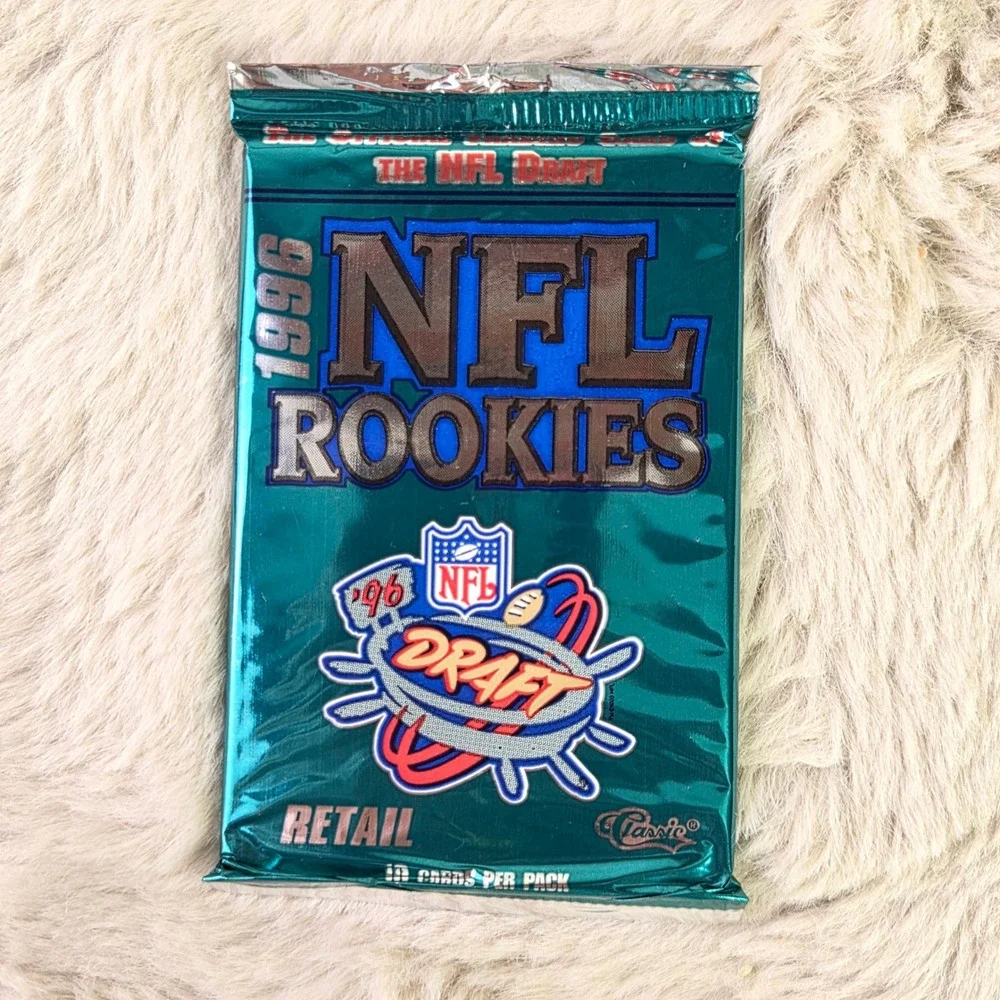 5 Pack Lot 1996 Classic NFL Rookies Football Cards Sealed Retail Packs 76200